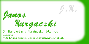 janos murgacski business card